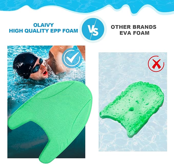 EPP Swimming Kickboard, Training Board, with Ultra-Lightweight and Great Buoyancy for Swimming Lessons, Lap Swimming, Water Aerobics-StrideForce Fitness