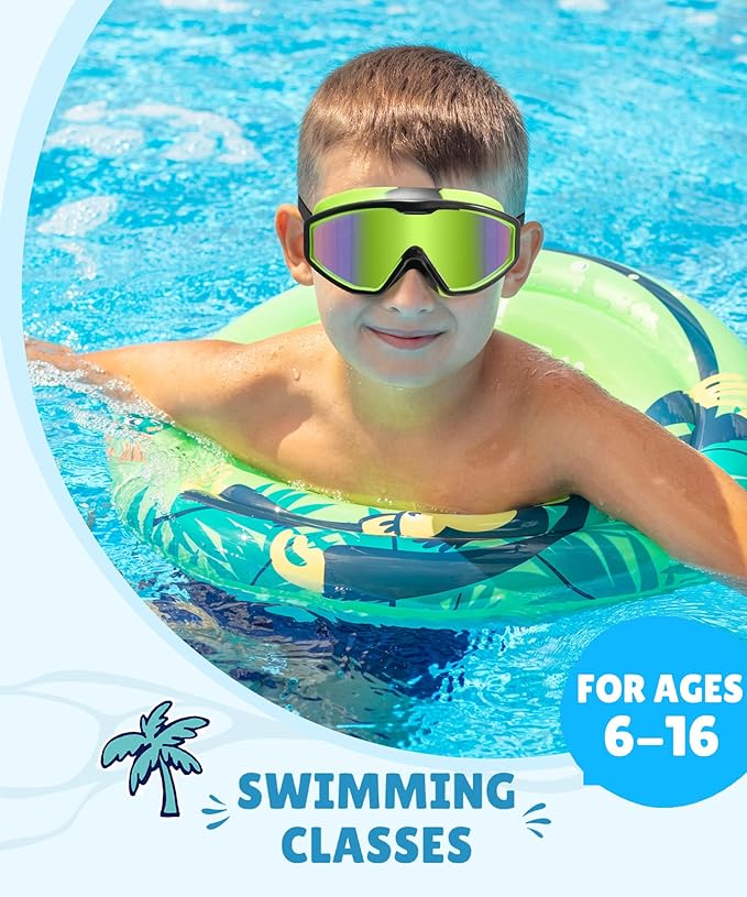 NSSIW Swim Goggles Swimming Kids-Goggles: Anti Fog No Leak with Nose Clip Earplugs for Girls Boys Youth 6-14 3 Pack-StrideForce Fitness
