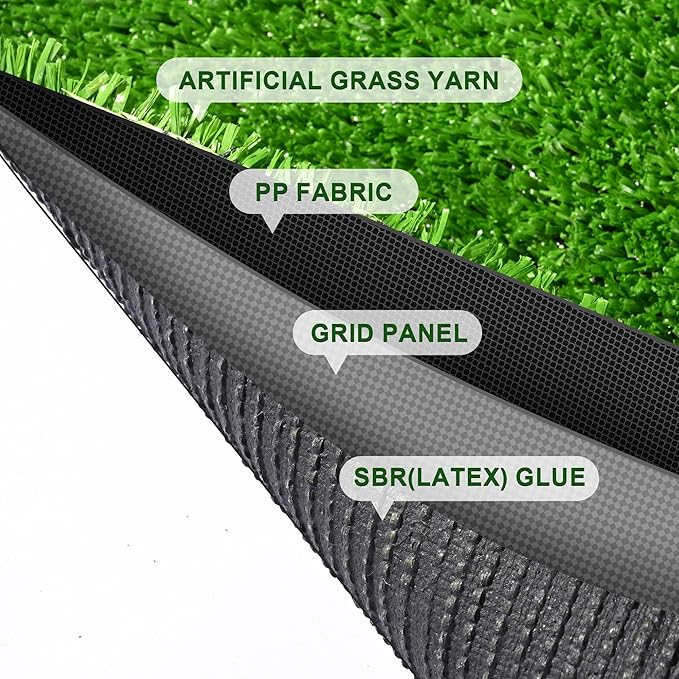 Yescom Sports Sled Strips Turf Gym Turf Flooring for Weight Sled Push Gym Equipment Outdoor Indoor Use 65'x5'(325 Sq.Ft) 0.4" H-StrideForce Fitness