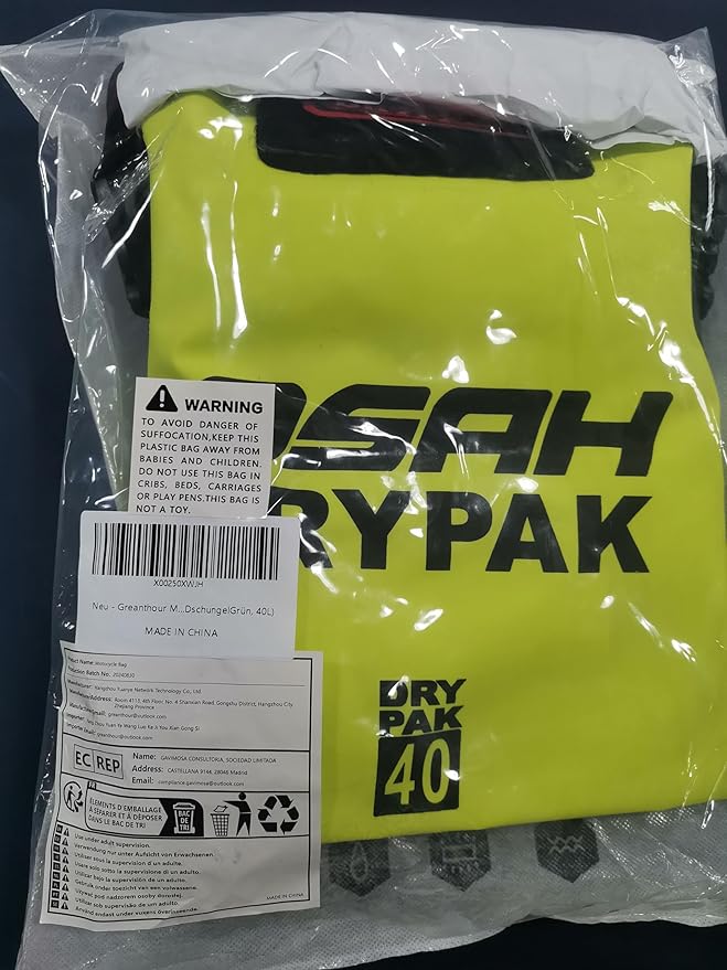 Waterproof Duffel& Luggage Bag - Motorcycle Dry Bag Tail Saddle Bags with Roll Top Closure,Large Storage Space,for Camping, Kayaking, Fishing & Traveling(JungleGreen, 40L)-StrideForce Fitness