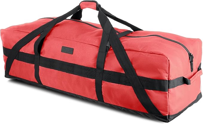 Fitdom 106L 45" Heavy Duty Extra Large Duffle with Upgrade Zipper, Durable & Water Resistant. Perfect as Camping Travel Storage Tent Storage Sports Equipment Bag For Coaches & More-StrideForce Fitness