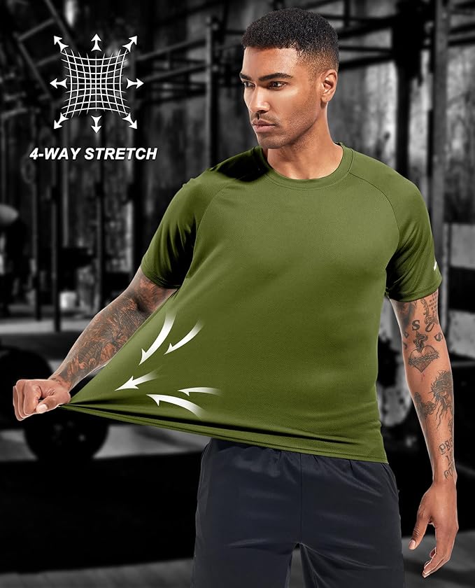 Boyzn 1, 3, 5 or 7 Pack Men's Workout Running Shirts, Dry Fit Moisture Wicking T-Shirt, Gym Athletic Short Sleeve Tee Shirts-StrideForce Fitness