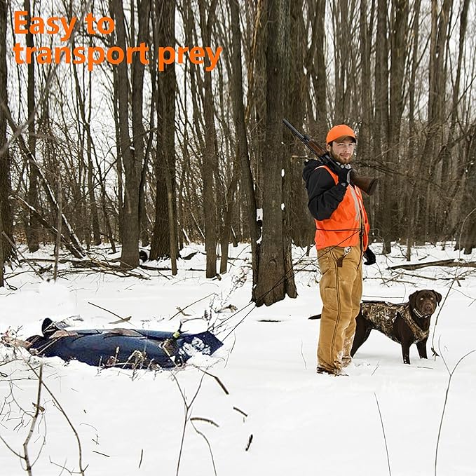 Tlswshsy 2pcs Deer Drag Sleds-Multi-Purpose Utility Sled for Hauling Ice Fishing Supplies, Fire Wood, Duck Hunting, Fishing Gear and Accessories-StrideForce Fitness