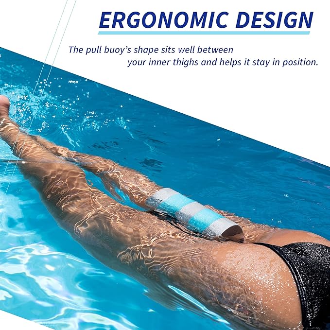 Sunlite Sports EVA 5-Layer Pull Buoy Leg Float - Pool Training Aid, Legs and HIPS Support for Adults, Kids, and Beginners, for Swimming Stroke-StrideForce Fitness