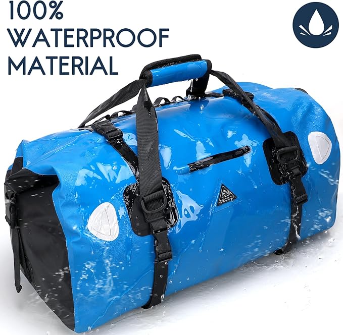 Haimont Waterproof Duffel Bag Roll-top Dry Duffel Bag with Quick-fixed Straps for Motorcycling, Rafting, Boating, SUP, Kayaking, Travel, 50L/70L-StrideForce Fitness