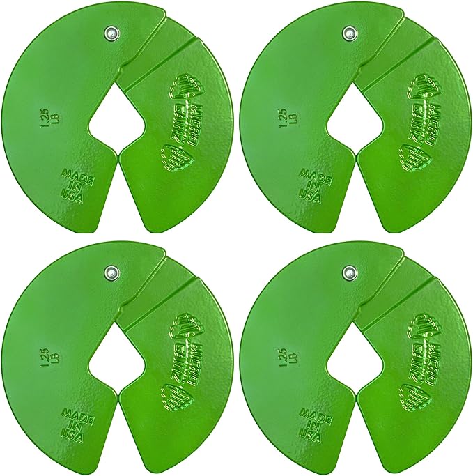 Micro Gainz Dumbbell Fractional 1.25lb Weight Plate, Ideal for Micro Loading, (Choose Color) 4 Piece Fractional Weight Plates, Designed for Dumbbell Training, Made In USA-StrideForce Fitness