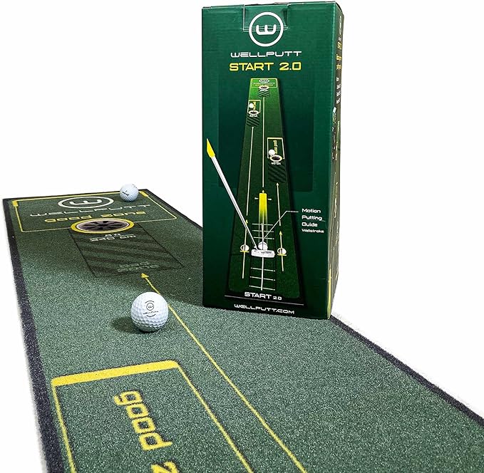 WELLPUTT - Golf Putting Training Mat - 10ft Start 2.0-StrideForce Fitness