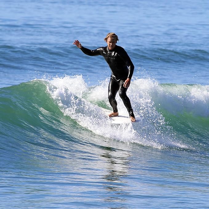 Epoxy Fiberglass Surfboard | High-Performance & Fun Single Fin Longboard Surfboard for All Wave Conditions | 8'0 | 9'0-StrideForce Fitness