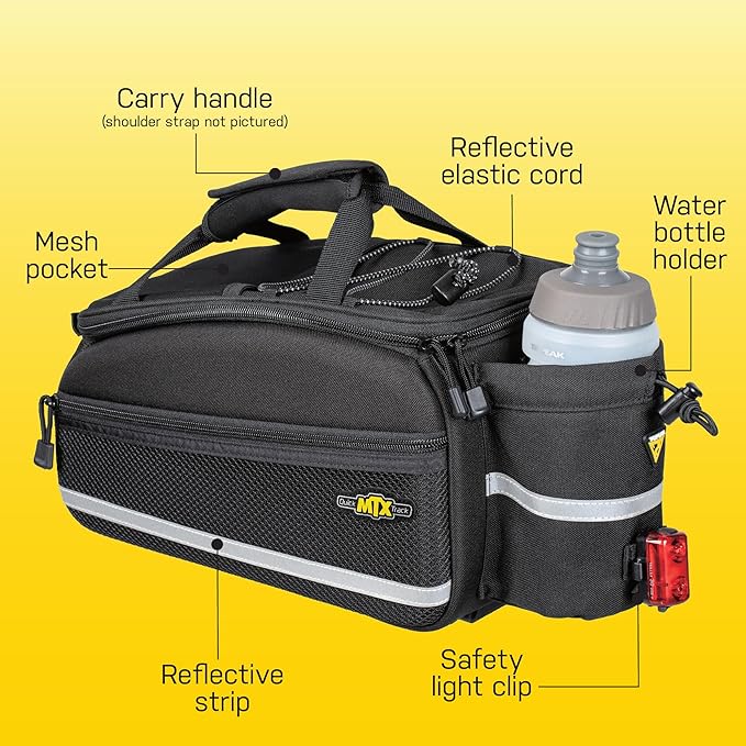 Topeak MTX TrunkBag - Rear Bicycle Bag - Spacious Storage and Easy Mounting-StrideForce Fitness