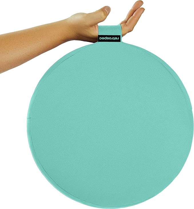 Retrospec Sedona Zafu Meditation Cushion Filled w/Buckwheat Hulls - Yoga Pillow for Meditation Practices - Machine Washable 100% Cotton Cover & Durable Carry Handle, Round-StrideForce Fitness