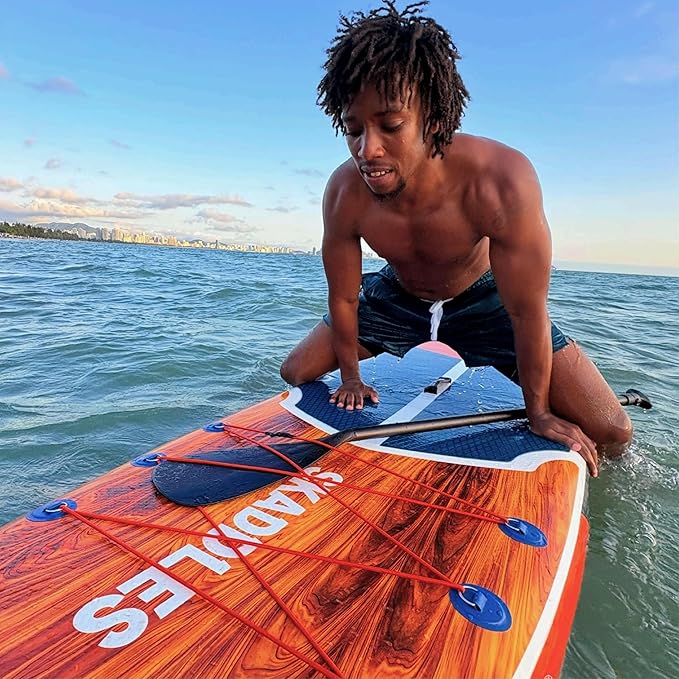 10’6’’ Portable Inflatable Stand Up Paddle Board (SUP) for Adults and Youth with Non-Slip Deck – Complete Accessories Kit, Perfect for Fishing, Yoga, Fitness & Family Fun-StrideForce Fitness