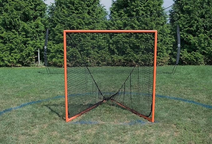 Velocity - Lacrosse Goal - Portable Steel Frame with Black Net, Perfect for Youth and Adult Training, Backyard Design-StrideForce Fitness