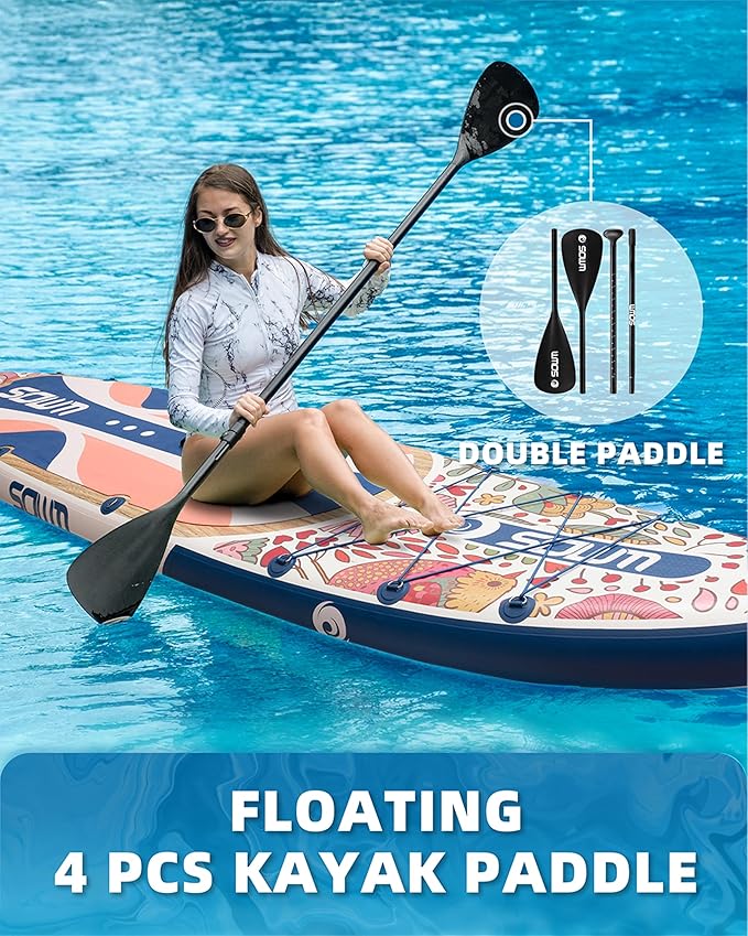 Inflatable Paddle Boards 11'x33'', Stand Up SUP Paddle Board Inflatable for Adults Youth, Extre Wide & Non-Slip Sup of All Skill Levels-StrideForce Fitness