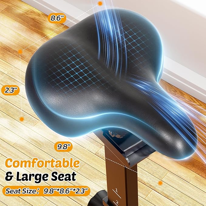 Exercise Bike Stationary Bikes for Home Cycling Bike Indoor Bike with Comfortable Seat Cushion LCD Monitor Silent Belt Drive 300 lbs Weight Capacity Heavy Flywheel-StrideForce Fitness