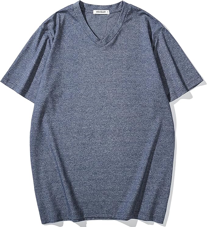 VEIISAR Premium V Neck T Shirts for Men - Modern Fitted Tees Vneck Undershirts-StrideForce Fitness