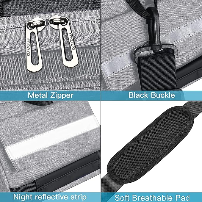 MOSISO Bike Rack Bag, Waterproof Bicycle Trunk Pannier Rear Seat Pouch Cycling Bike Carrier Backseat Storage Luggage Saddle Shoulder Bag-StrideForce Fitness