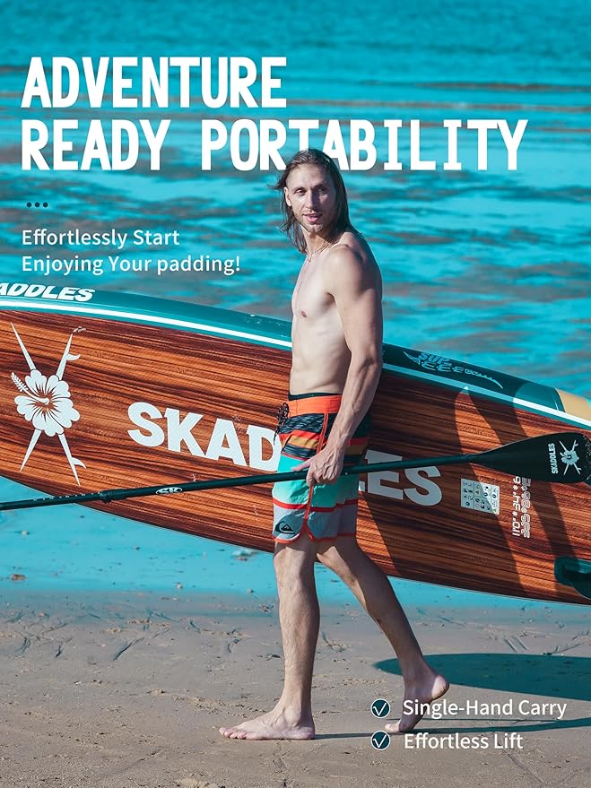 11' Inflatable Stand Up Paddle Board – Extra Wide SUP for Adults & Kids of All Skill Levels, Stable Paddleboard with Pump, Fins, Backpack, Accessories & Waterproof Phone Pouch-StrideForce Fitness