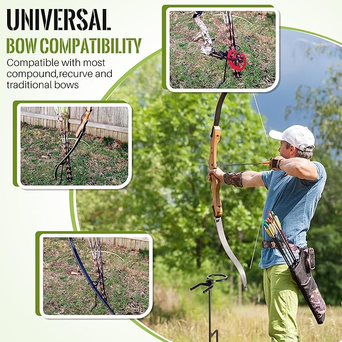 High Performance Portable Archer's Ground Bow Stake with Bowstring Wax, Durable and Versatile, Includes 360° Rotating Fork and Arrow Ring-StrideForce Fitness