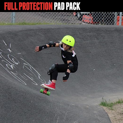 Triple Eight Saver Series 3-Pack Pad Set– Ideal for Skateboarding, In-line Skating, Roller Skating, and Biking-StrideForce Fitness