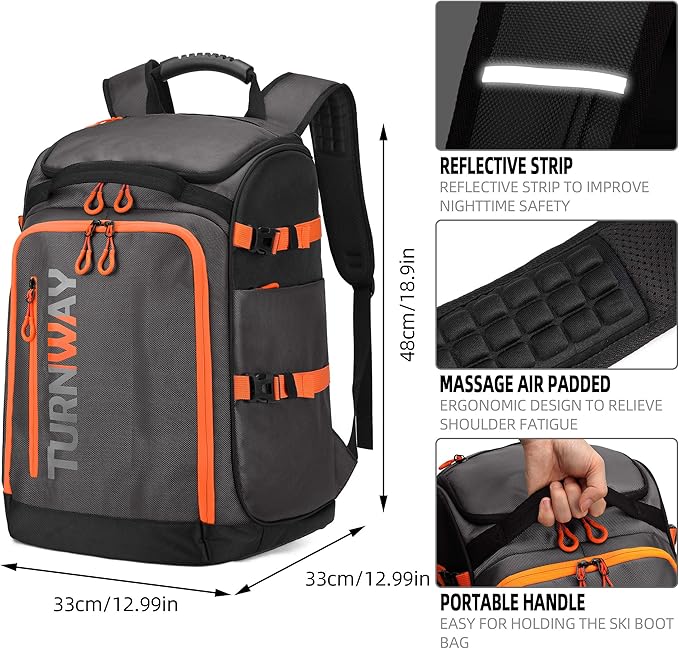 Ski/Snowboard Boot Bag/Skating Bag | Excellent for Store and Transport Gear, Jacket, Helmet, Goggles, Gloves & Accessories-StrideForce Fitness