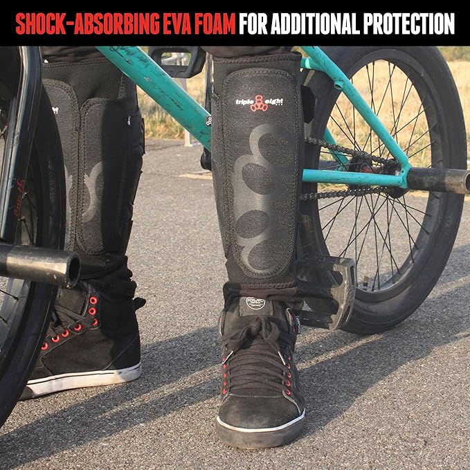 Triple Eight Exoskin Shin and Whip Guard Pads – Protective Shin Guards for BMX and Mountain Biking-StrideForce Fitness