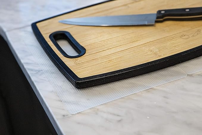 CatTongue Grips Non-Adhesive Anti-Slip Mat - Multi-Purpose Non-Slip Pad For Chefs & Home Cooks - Ideal Cutting Board Mat & Drawer Liner - Kitchen Essentials For Safety (Black, 8” x 12”)