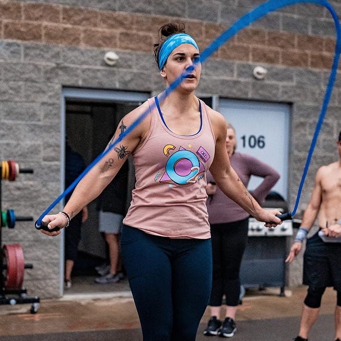 Elite Jumps Muay Thai 2.0 Weighted Jump Rope - Designed for High-Intensity Training, Muay Thai, & MMA Workouts - Heavy 1.3lb PVC Jump Ropes for Fitness-StrideForce Fitness