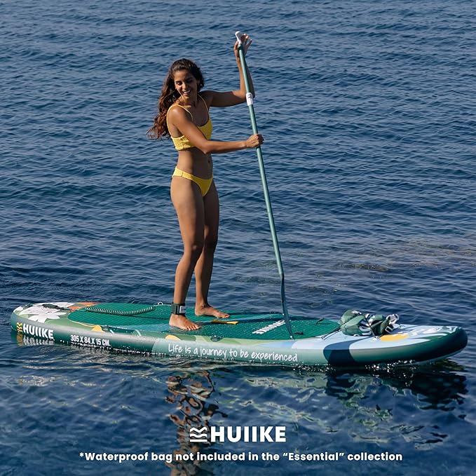 Inflatable Paddle Board for Adults with Accessories Included, Oar, Fins, Pump. Stand Up Paddleboard Great Stability and Resistance. 10’ x 33" x 5.9", Maximum Load 286 lb-StrideForce Fitness