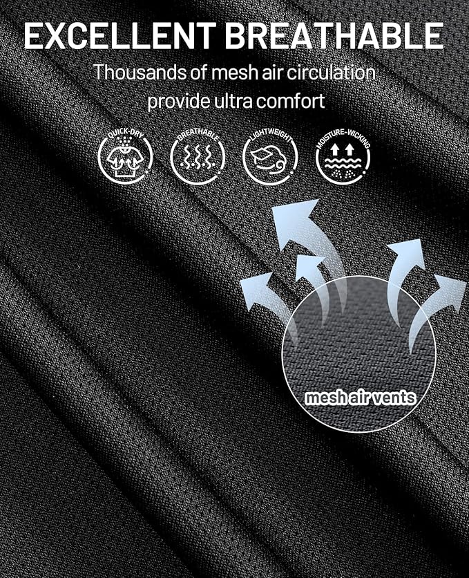 MIER Men's Quick Dry Workout Shirts Moisture Wicking Running Athletic Performance T-Shirts Recycled Polyester Top Tee-StrideForce Fitness