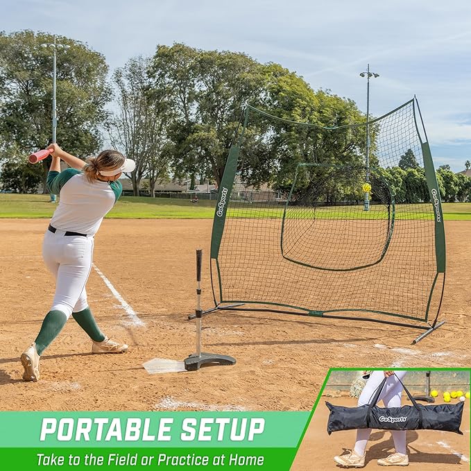 GoSportsGoSports Team Tone 7' x 7' Baseball & Softball Practice Hitting & Pitching Nets in Team Colors-StrideForce Fitness