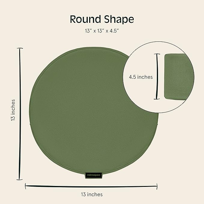 Retrospec Sedona Zafu Meditation Cushion Filled w/Buckwheat Hulls - Yoga Pillow for Meditation Practices - Machine Washable 100% Cotton Cover & Durable Carry Handle, Round-StrideForce Fitness