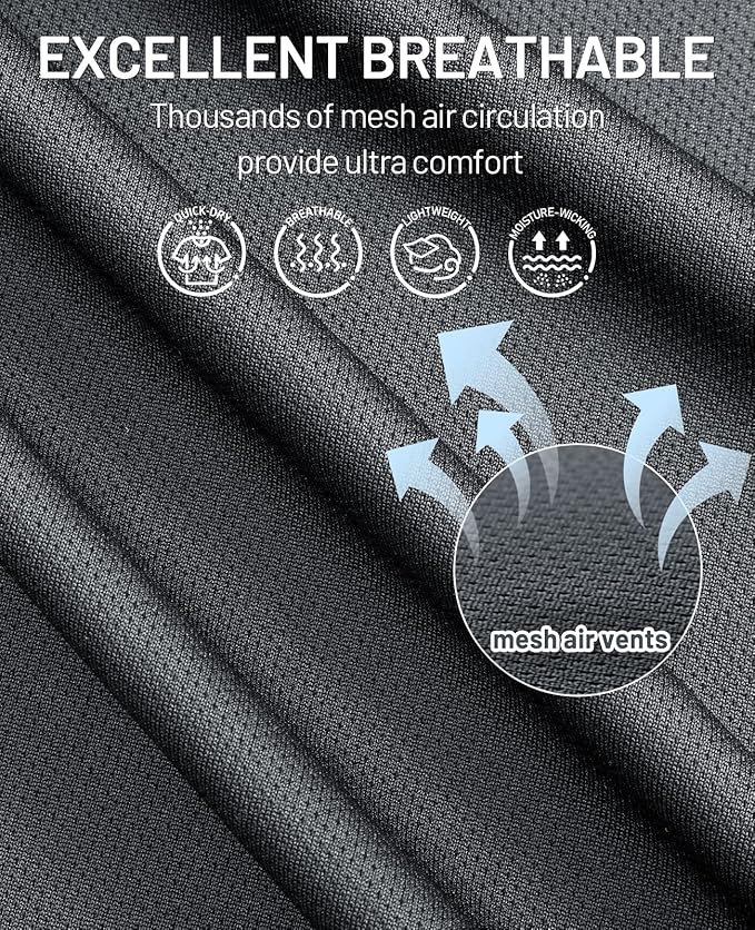 MIER Men's Quick Dry Workout Shirts Moisture Wicking Running Athletic Performance T-Shirts Recycled Polyester Top Tee-StrideForce Fitness