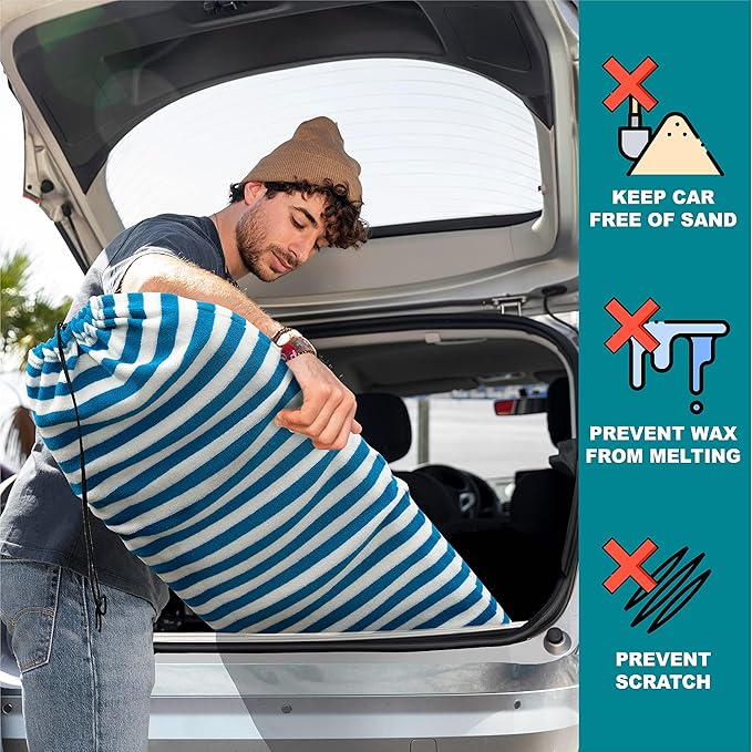 SUN CUBE Surfboard Sock Cover, Protective Surf Bag for Surfing Board, Light Stretchy Surfbag Sleeve for Longboard, Hybrid (8'6'', Black White)-StrideForce Fitness