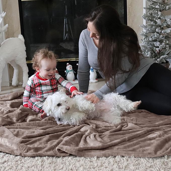 Bedsure Fleece King Size Blankets for Bed Mocha Brown - Soft Lightweight Plush Cozy Fuzzy Luxury Microfiber, 108x90 inches-StrideForce Fitness