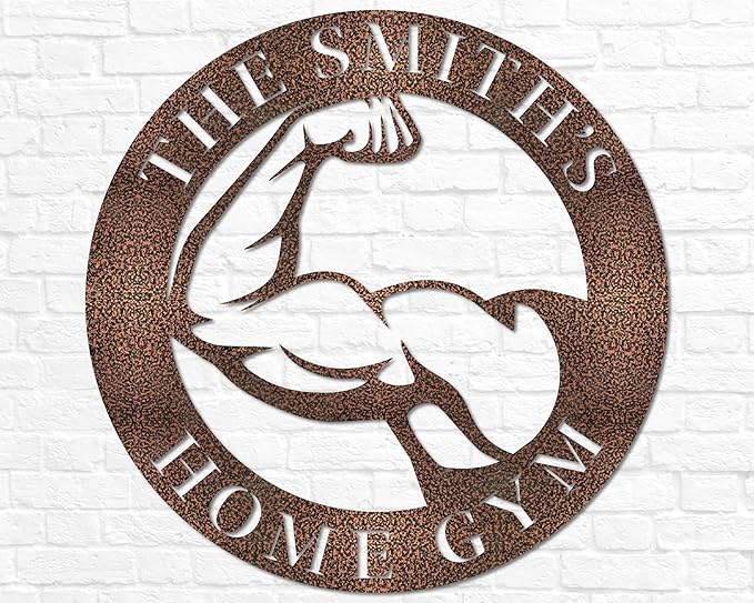 Metal Fitness Sign | Custom Home Gym Sign | Weightlifting Gift | Workout Room Decor | Gym Wall Art | Cross Fit Sign | Fitness Gift-StrideForce Fitness