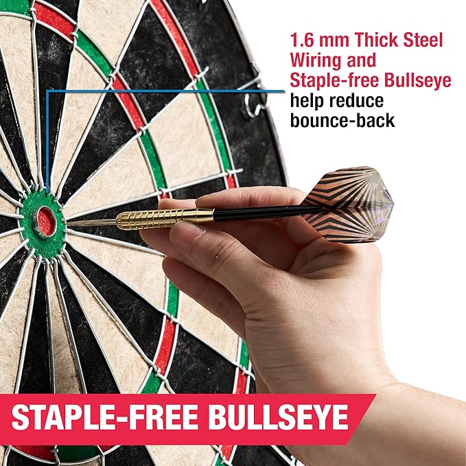 MD Sports Dartboard Cabinet Multiple Styles Electronic Dartboard With Digital X/O Cricket Scorekeeping and Dart Set, Perfect for Cricket Games-StrideForce Fitness