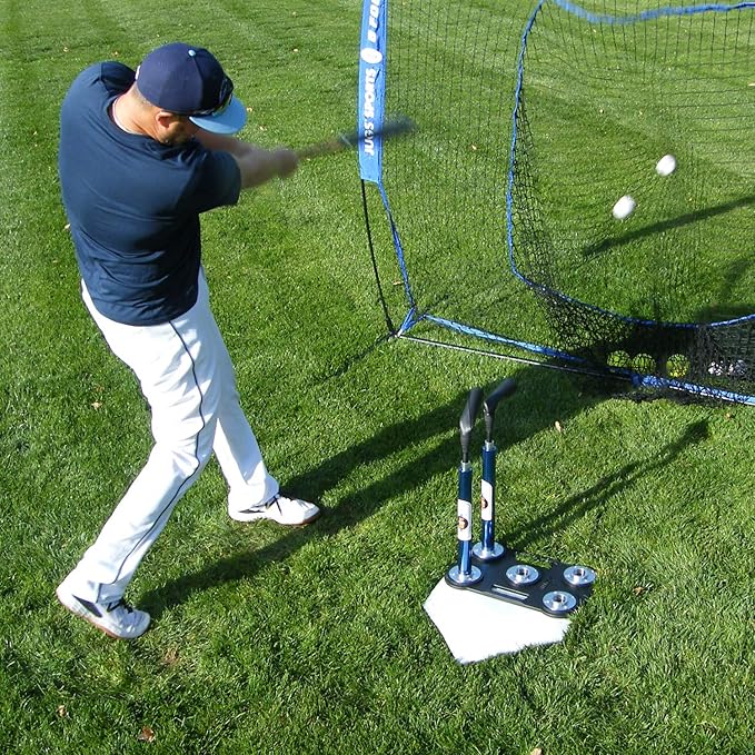 Jugs Pro-Style 5-Point T - This Batting tee Comes Complete with a Weighted Rubber encased Base and 2 Fully Adjustable Extension Tubes. Teaches Correct Contact Points for Inside, Middle, and Outside.-StrideForce Fitness