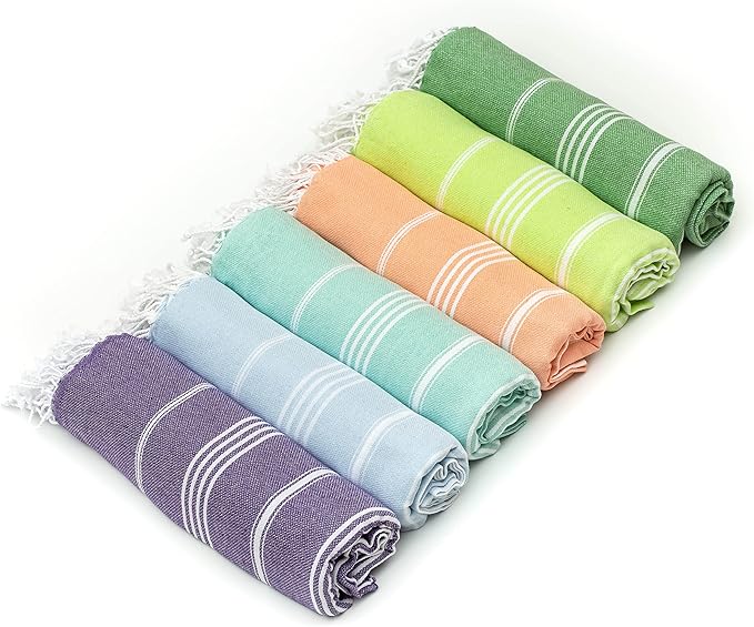 HAVLULAND Luxury Turkish Beach Towel - 100% Organic Cotton, Ultra-Soft, Quick-Dry & Sand-Free - Large, Lightweight & Absorbent for Travel & Pool Blanket-StrideForce Fitness