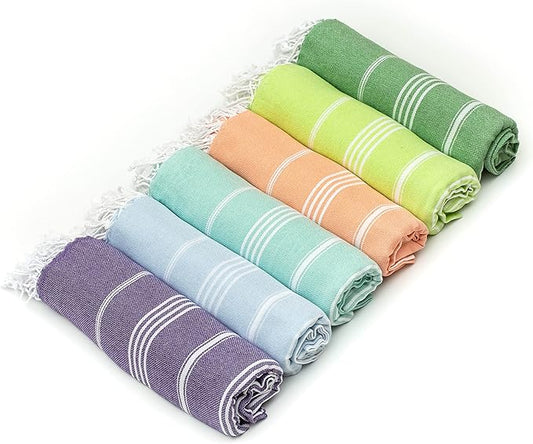 HAVLULAND Luxury Turkish Beach Towel - 100% Organic Cotton, Ultra-Soft, Quick-Dry & Sand-Free - Large, Lightweight & Absorbent for Travel & Pool Blanket-StrideForce Fitness