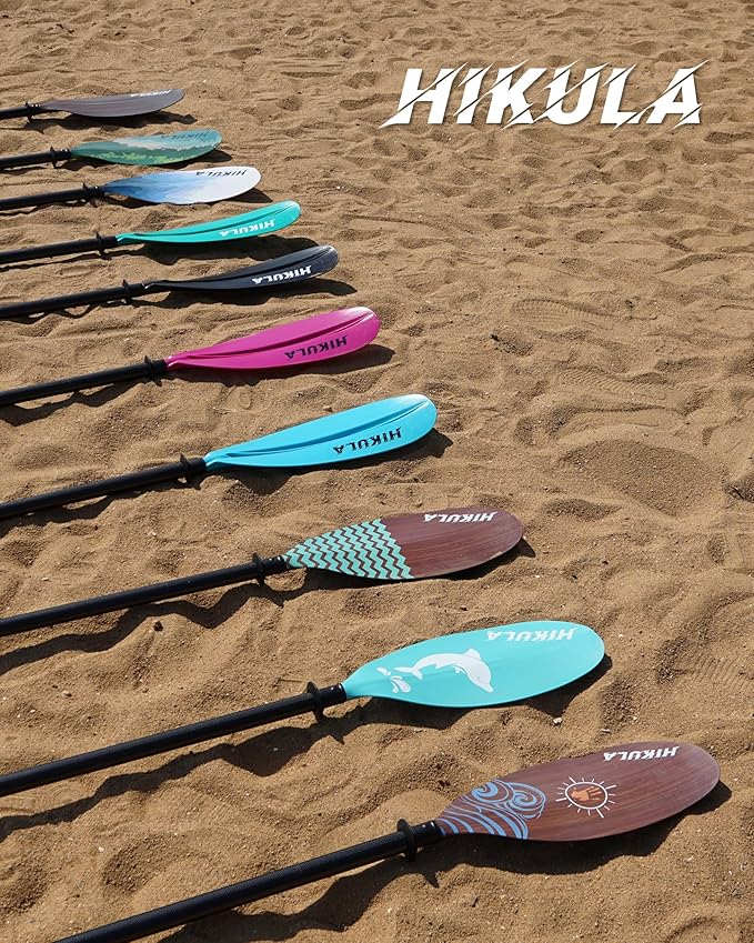 Adjustable Kayak Paddle with Carbon Shaft and PP Blade Available in 220-230/220-240/230-250cm Floating Lightweight Kayak Oars with Original Pattern-StrideForce Fitness