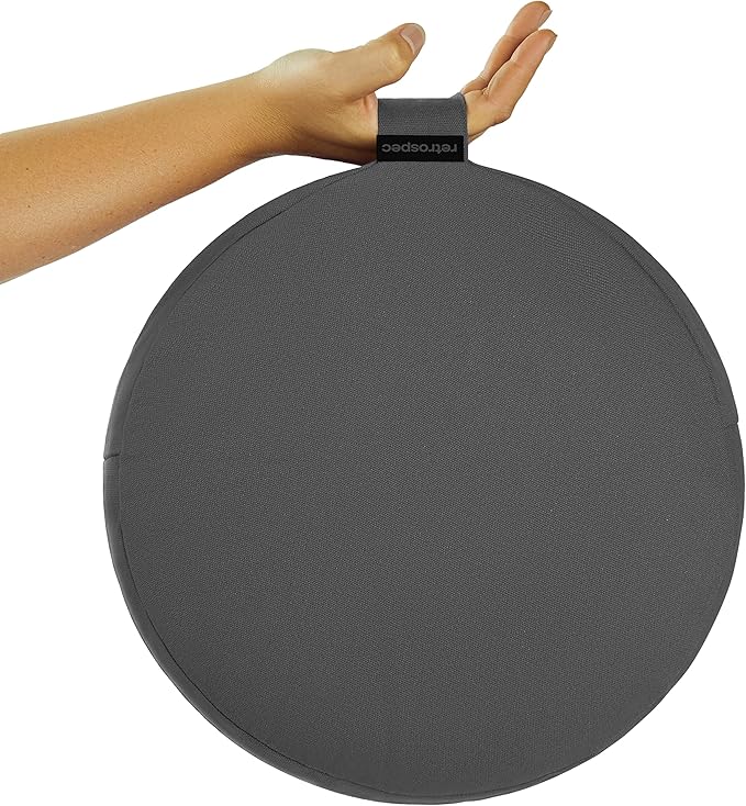 Retrospec Sedona Zafu Meditation Cushion Filled w/Buckwheat Hulls - Yoga Pillow for Meditation Practices - Machine Washable 100% Cotton Cover & Durable Carry Handle, Round-StrideForce Fitness
