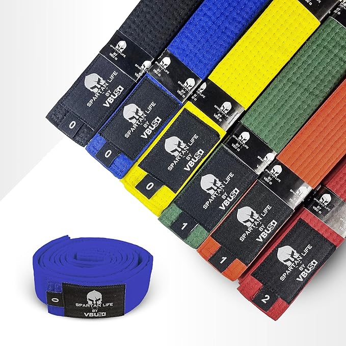 Karate Belt, All-Purpose Martial Arts Belt, Judo, Taekwondo Belt, Durable MMA Color Rank TKD Belt Size 0-6.-StrideForce Fitness
