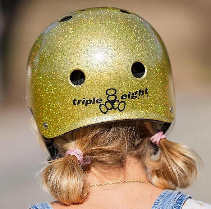 Triple Eight Certified Sweatsaver Helmet for Skateboarding, BMX, Roller Derby, Roller Skating, Inline Skating, Scooter and Bike-StrideForce Fitness