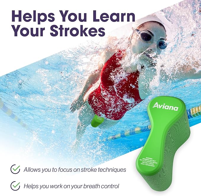 Pull Buoy Swim Training Leg Float for Adults & Youth | Swimming Pool Strokes & Upper-Body Strength EVA & BPA Free-StrideForce Fitness