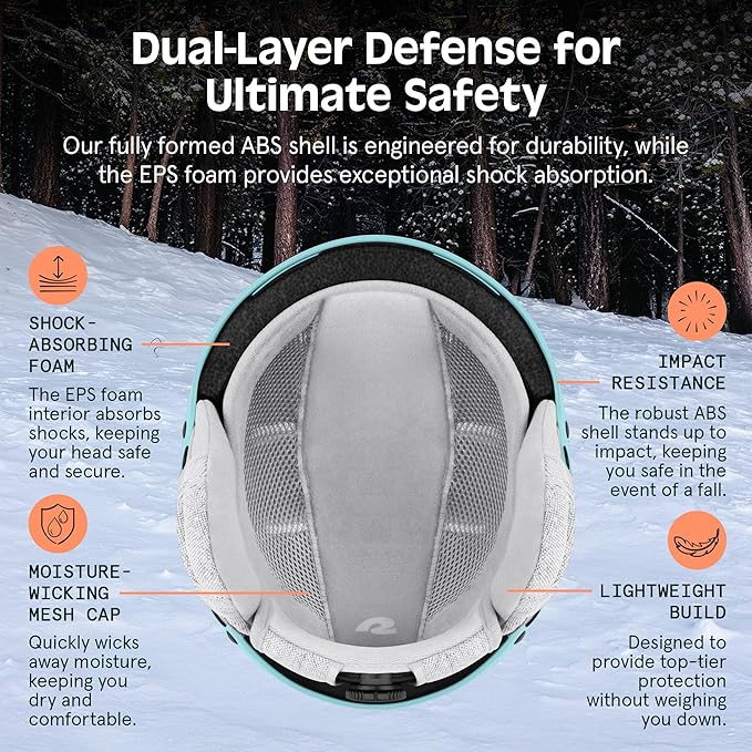 Retrospec Comstock Ski Helmet - Snowboard Helmet for Adults & Youth - Adjustable Fit Snow Helmet with Protective Shell and Breathable Vents for Men, Women, Boys & Girls-StrideForce Fitness