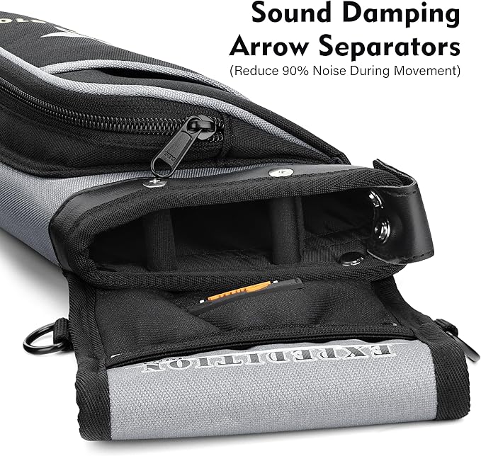 SUNYA X510 Field & Competition Hip Arrow Quiver | 3-Slot Noise-Free Archery Quiver with Sturdy Storage System (42x18cm)-StrideForce Fitness