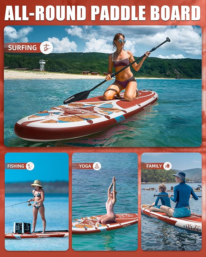 Inflatable Stand Up Paddle Board with SUP Accessories, Anti-Slip EVA Deck, 11'*33" Inflatable Paddle Boards for Adults & Youth of All Skill Levels-StrideForce Fitness