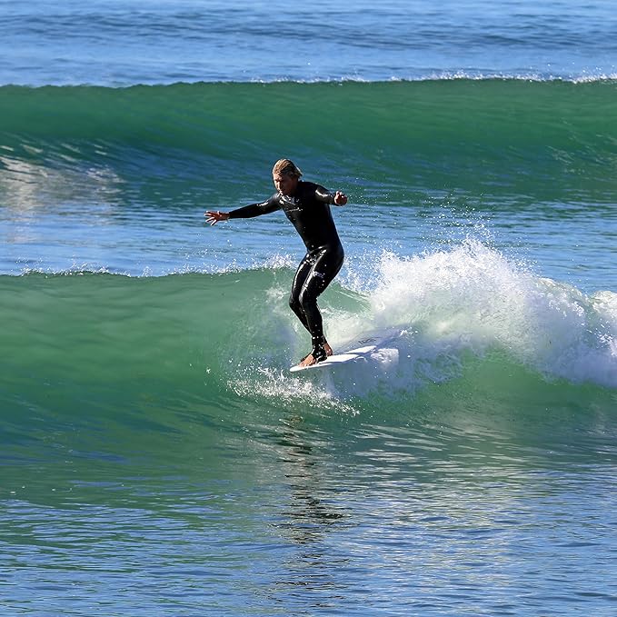 Epoxy Fiberglass Surfboard | High-Performance & Fun Single Fin Longboard Surfboard for All Wave Conditions | 8'0 | 9'0-StrideForce Fitness