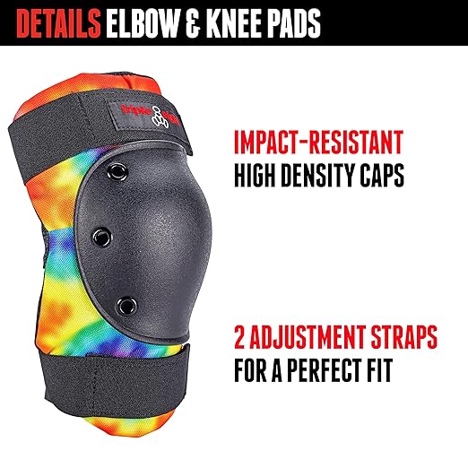 Triple Eight Saver Series 3-Pack Pad Set– Ideal for Skateboarding, In-line Skating, Roller Skating, and Biking-StrideForce Fitness