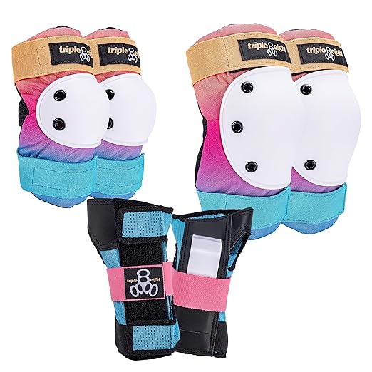 Triple Eight Saver Series 3-Pack Pad Set– Ideal for Skateboarding, In-line Skating, Roller Skating, and Biking-StrideForce Fitness
